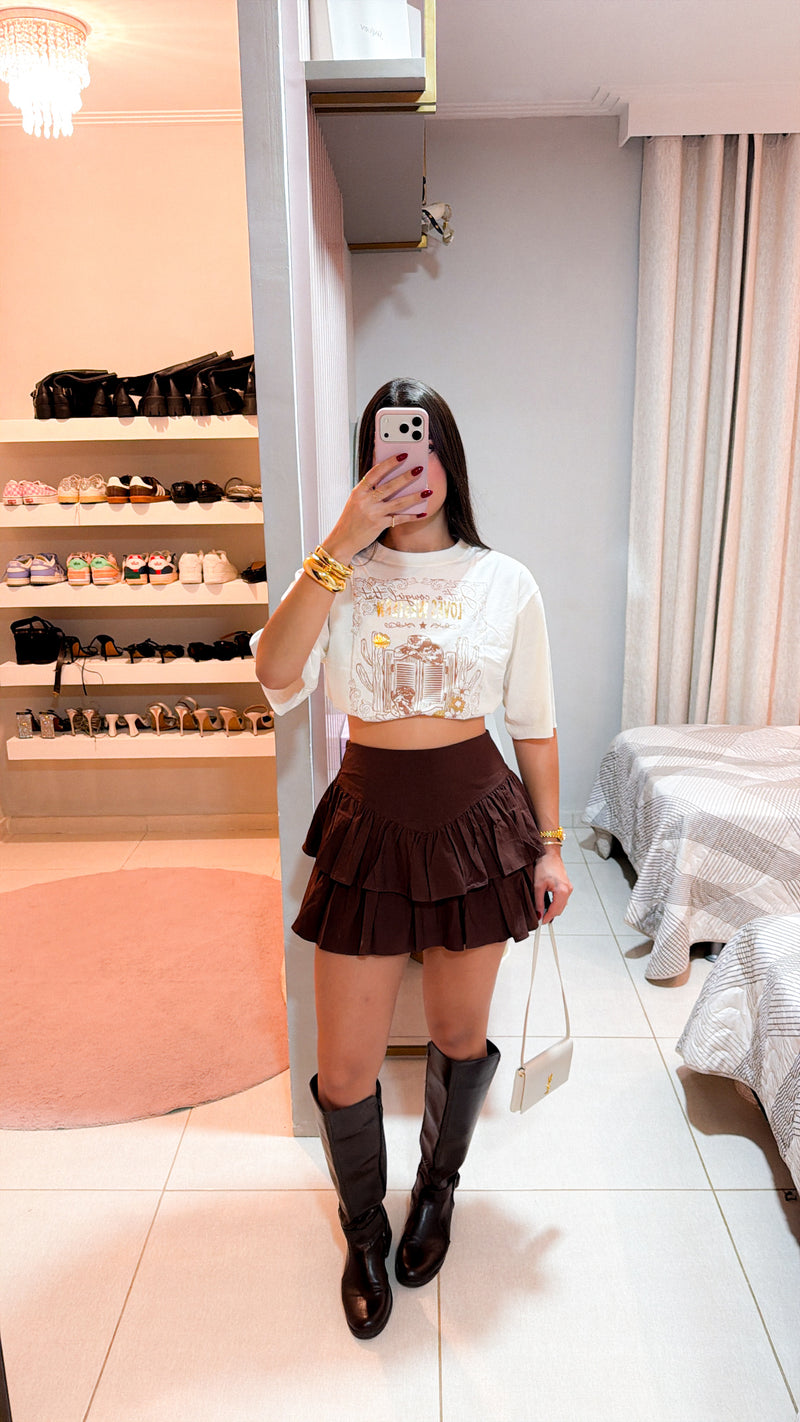 Tee Cropped Love Western