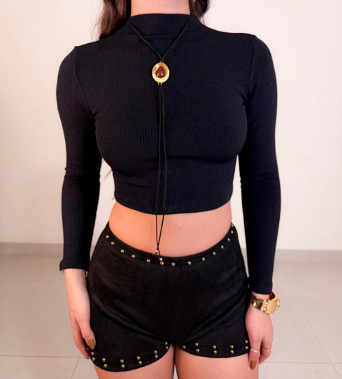 Cropped Gola canelado premium
