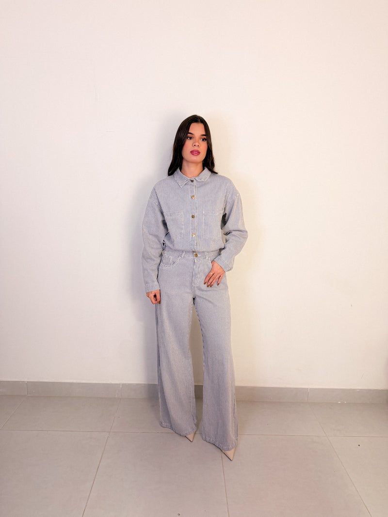 Calça Listras Clara