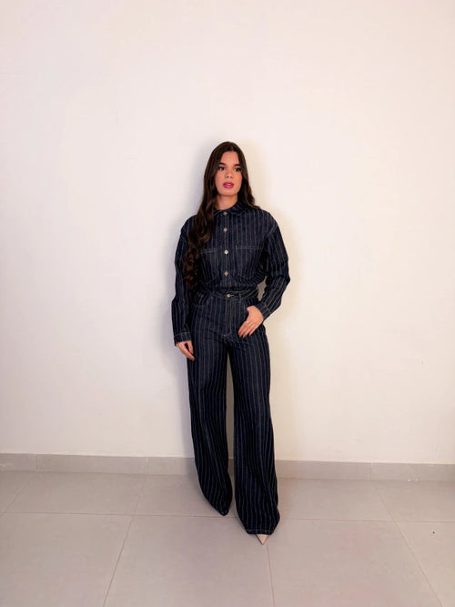 Calça Jeans listras
